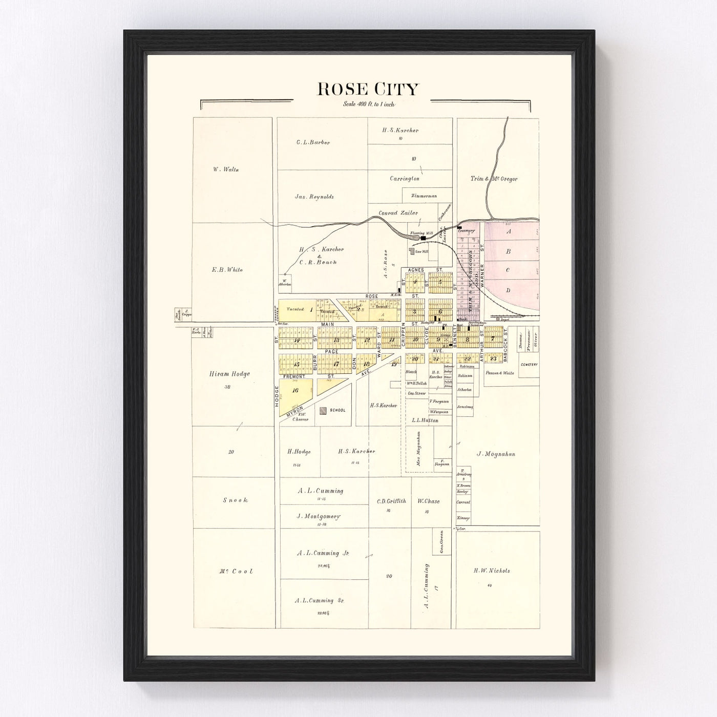 Hill Vintage Map 1903