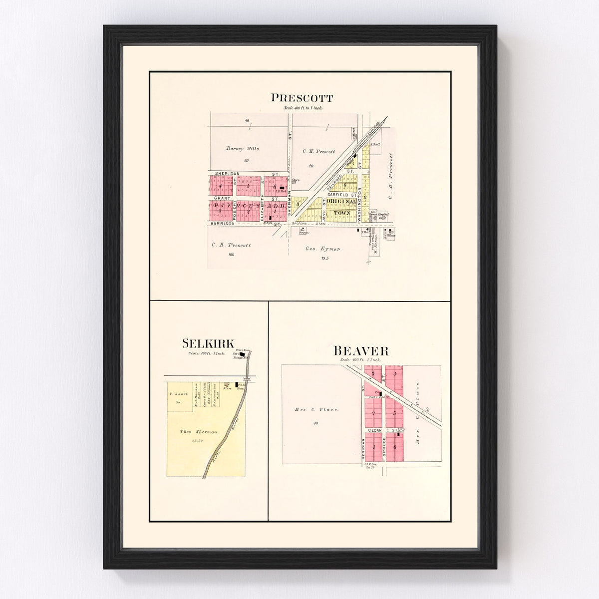 West Branch Vintage Map 1903