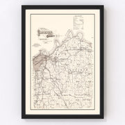 Jackson County Vintage Map 1904