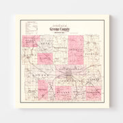 map of Greene County