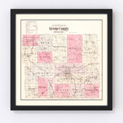 Greene County Vintage Map 1904