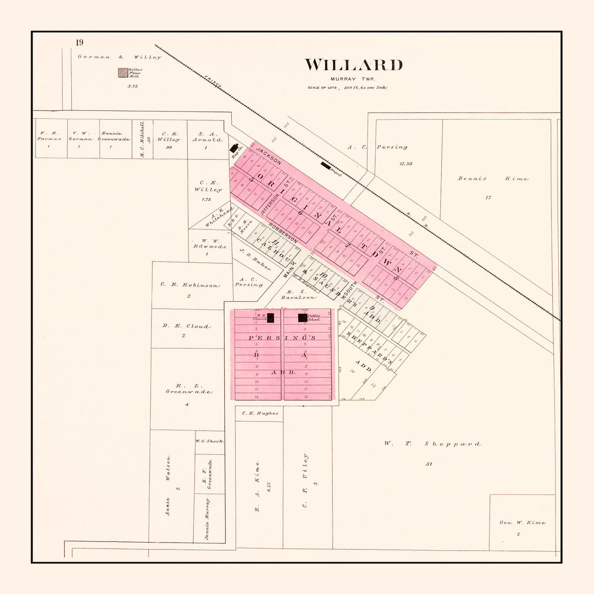 Preview of Vintage Map of Willard, Missouri 1904