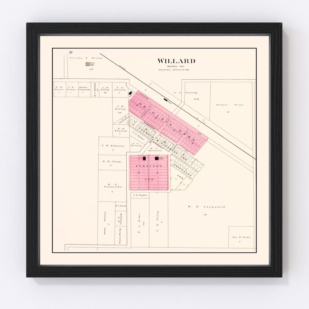 Willard Vintage Map 1904