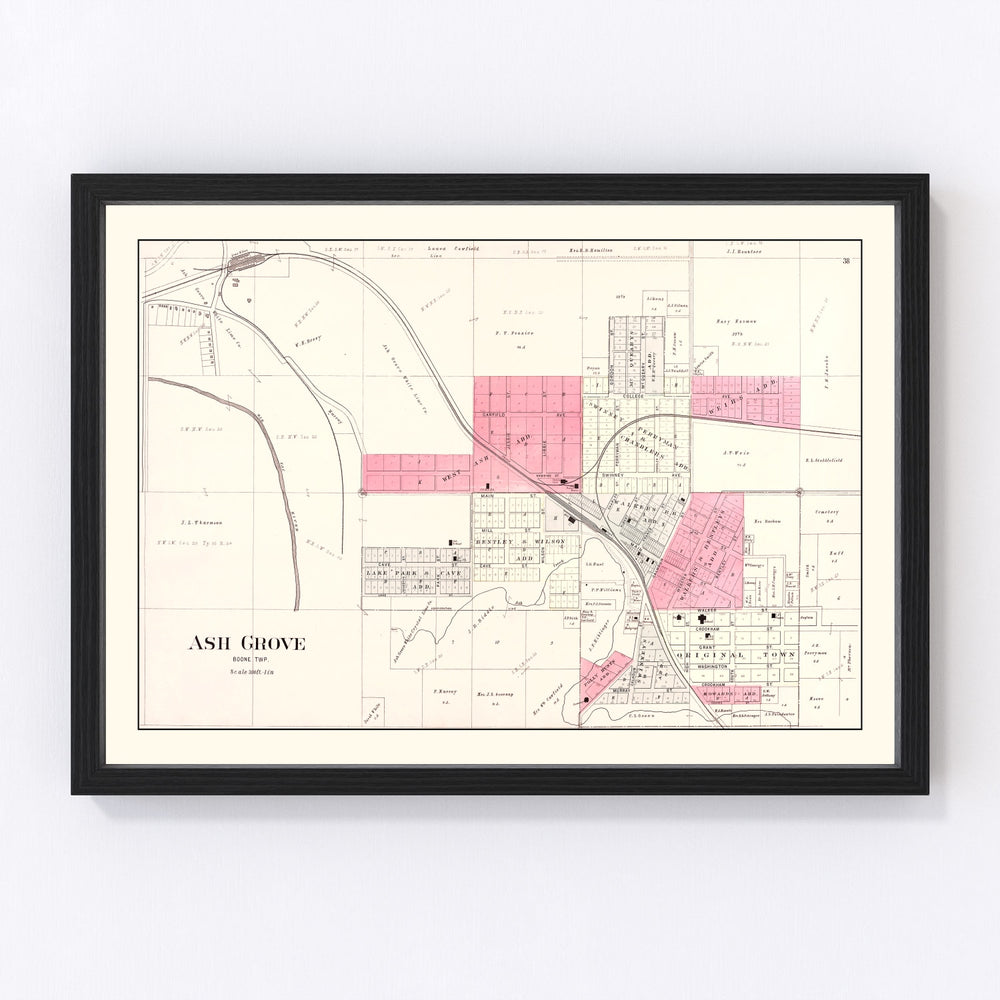 Ash Grove Vintage Map 1904