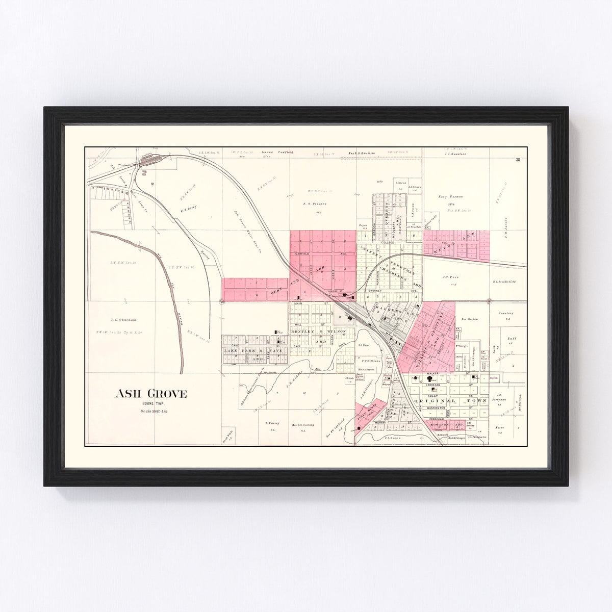 Ash Grove Vintage Map 1904