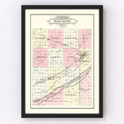 Hall County Vintage Map 1904