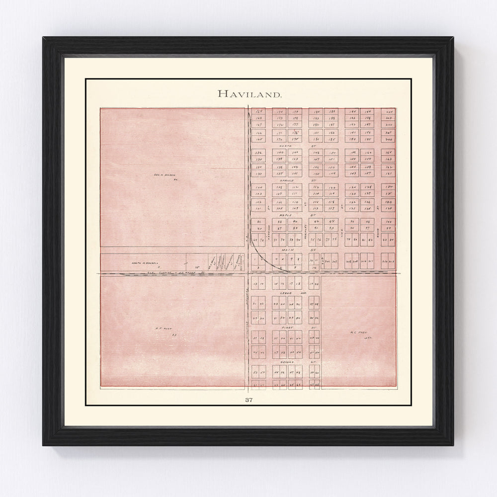 Haviland Vintage Map 1905