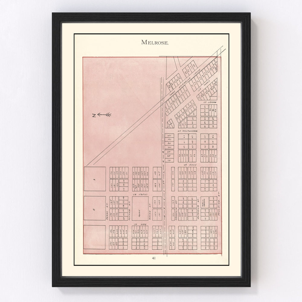 Melrose Vintage Map 1905