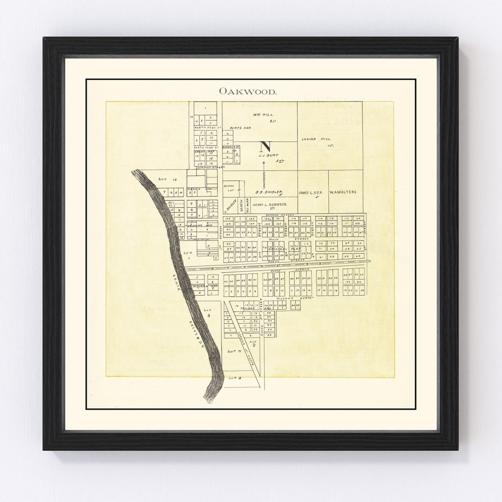 Oakwood Vintage Map 1905