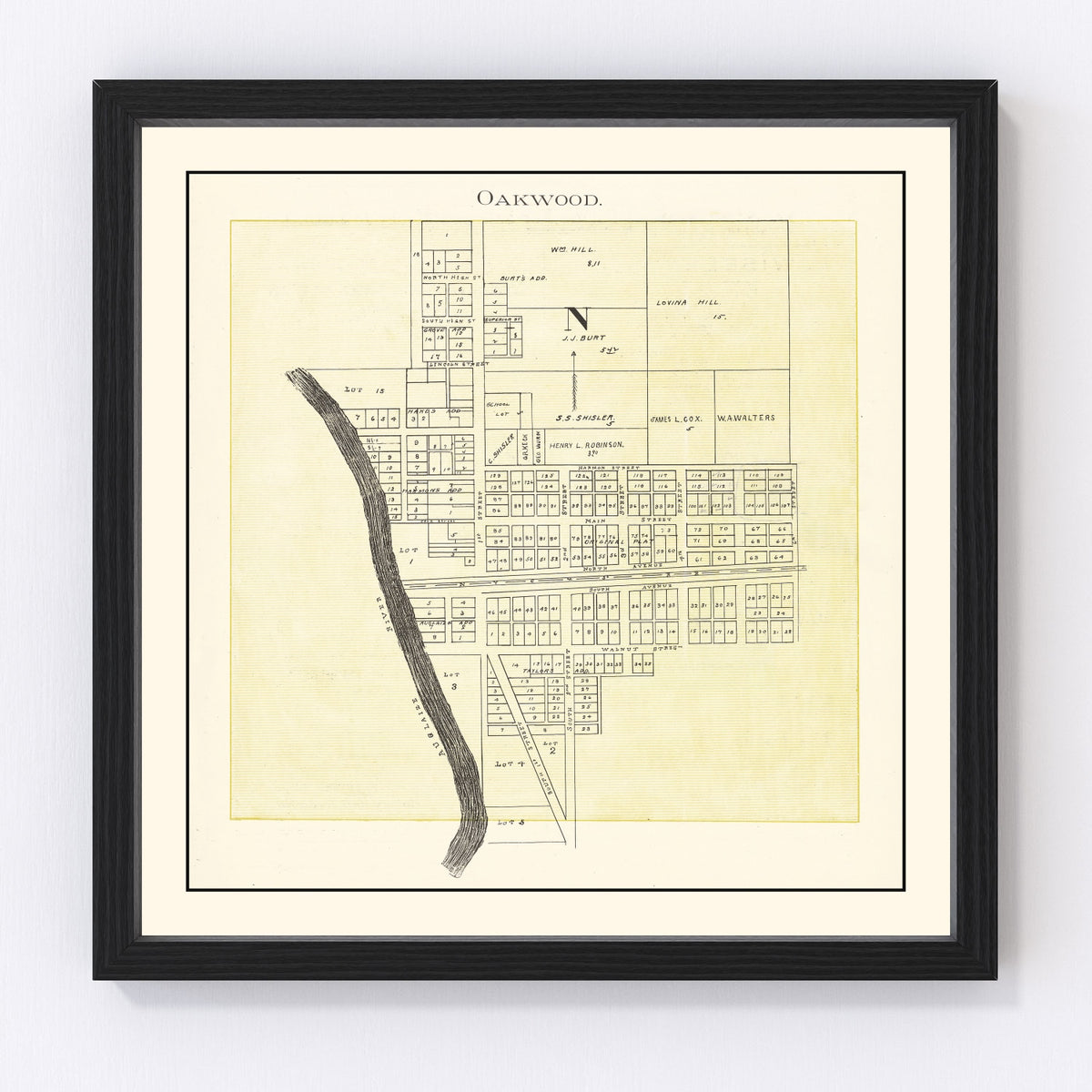 Oakwood Vintage Map 1905