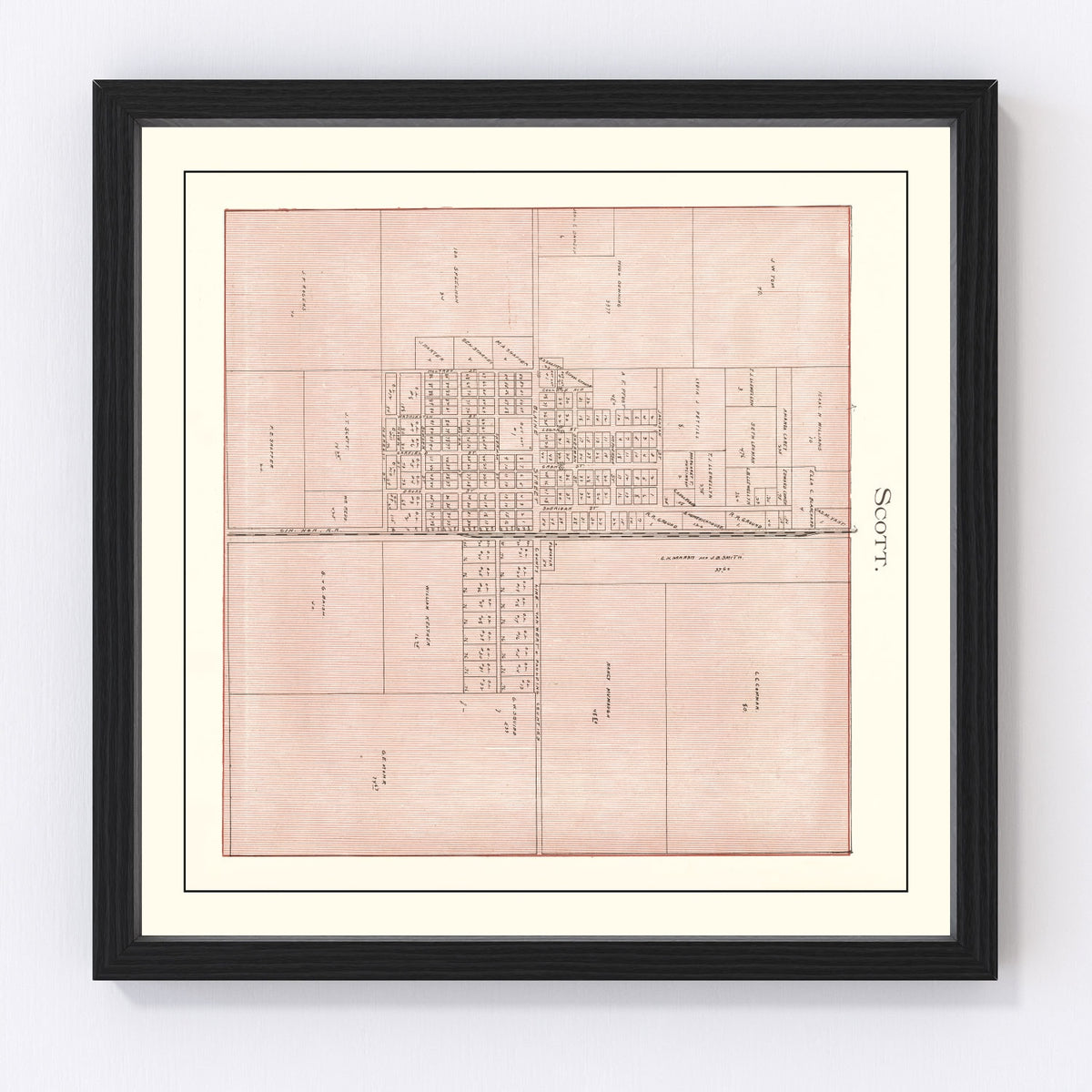 Scott Vintage Map 1905