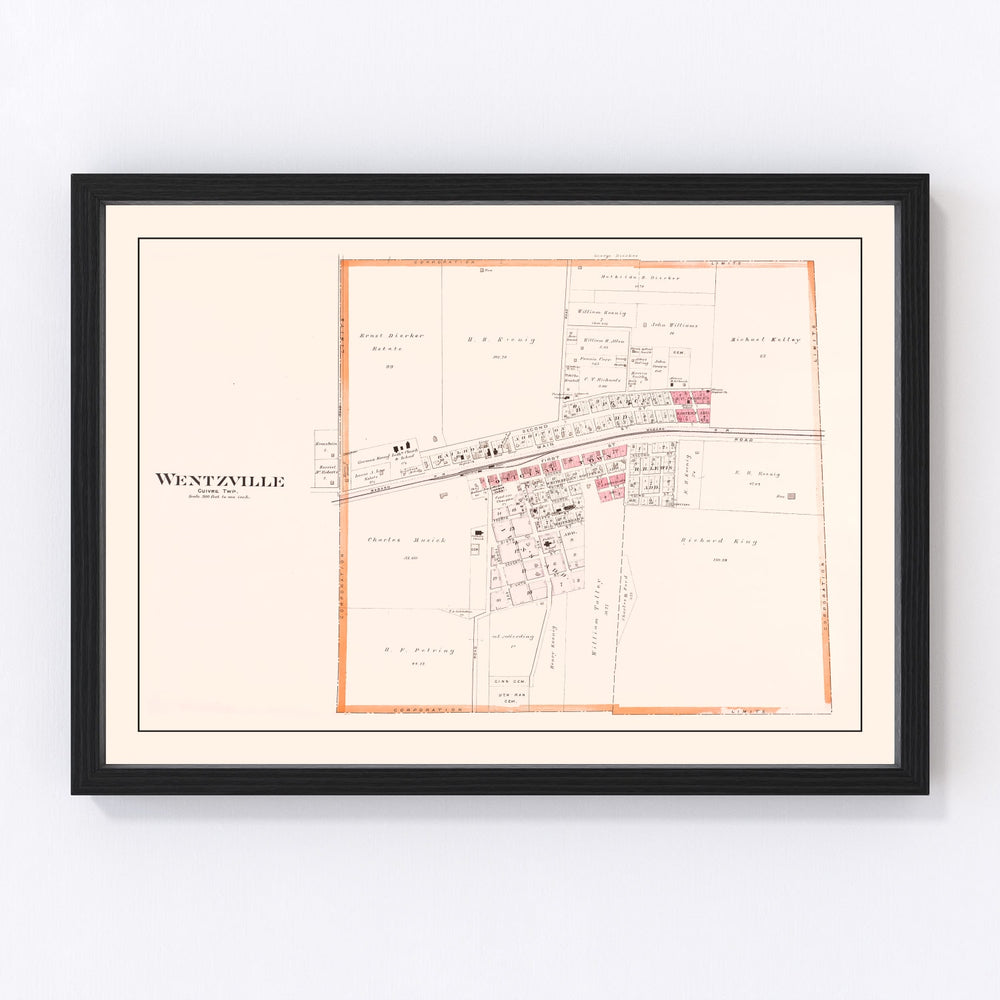Wentzville Vintage Map 1905