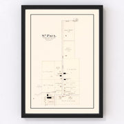 Saint Paul Vintage Map 1905