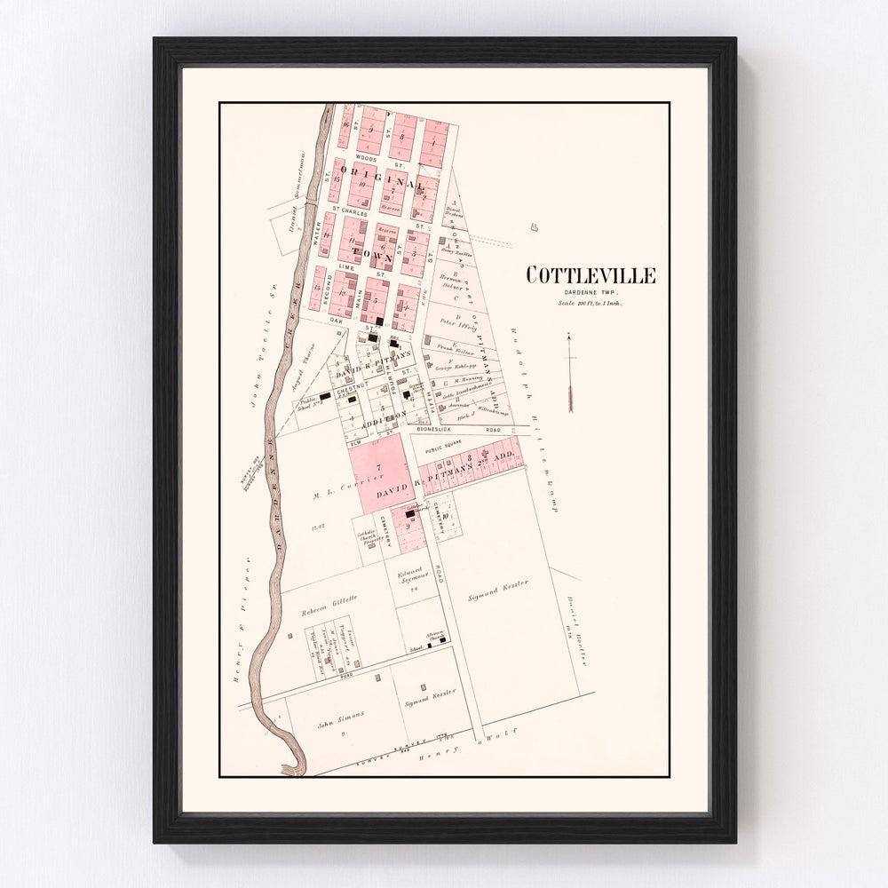 Cottleville Vintage Map 1905