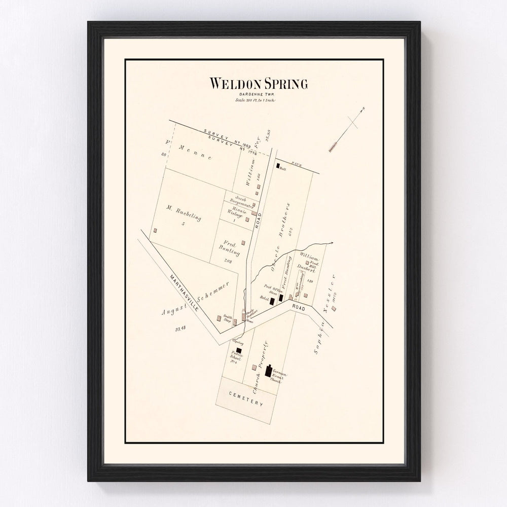 Weldon Spring Vintage Map 1905