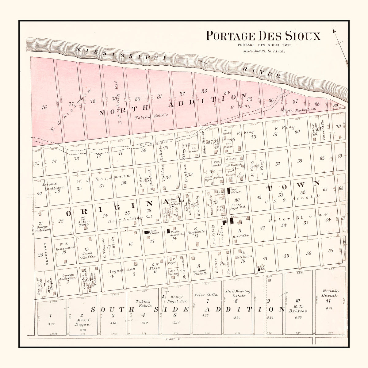 Preview of Vintage Map of Portage des Sioux, Missouri 1905
