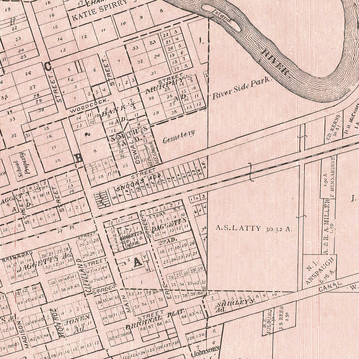 Restored historic details from the 1906 county map of Ida County, Iowa