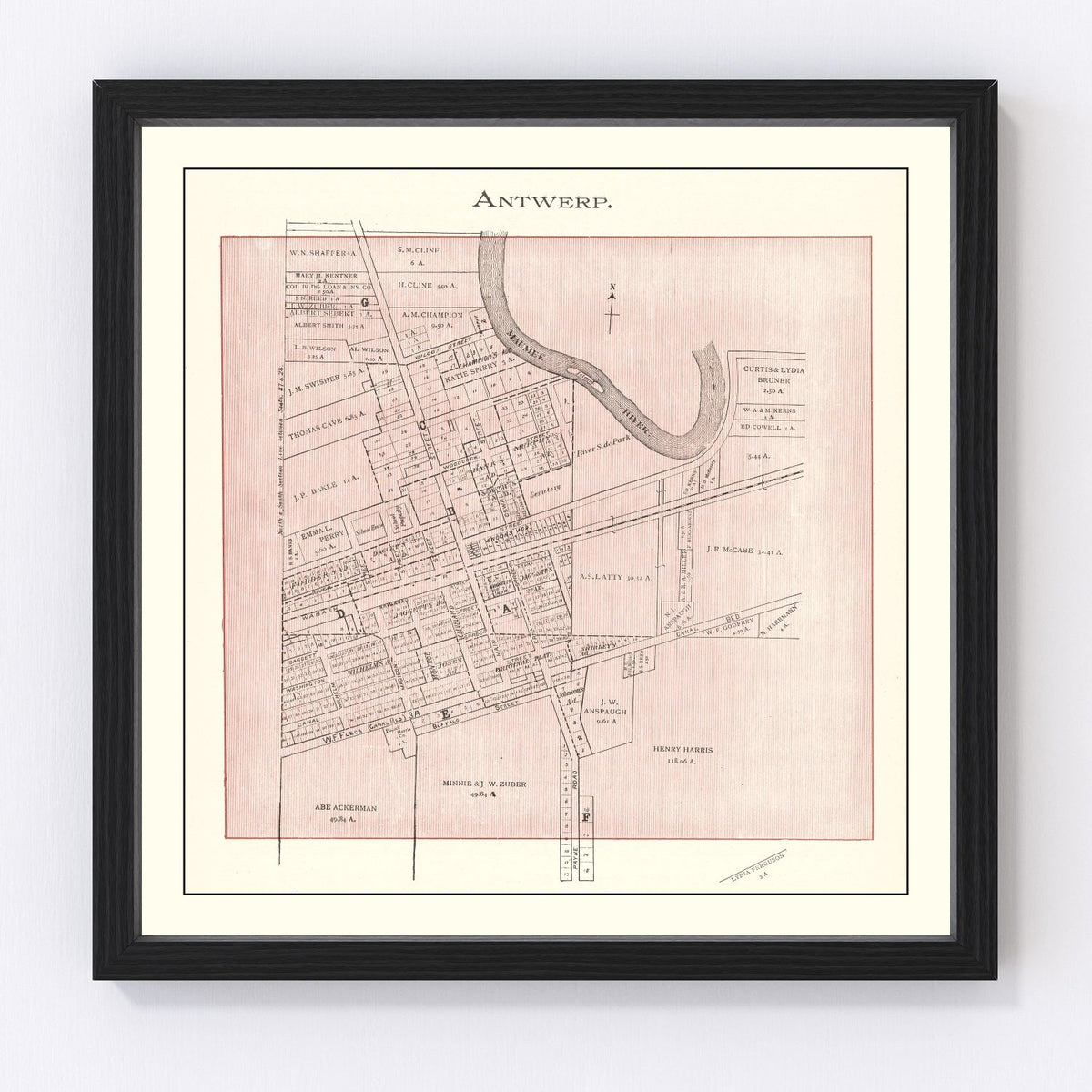 Ida County Vintage Map 1906