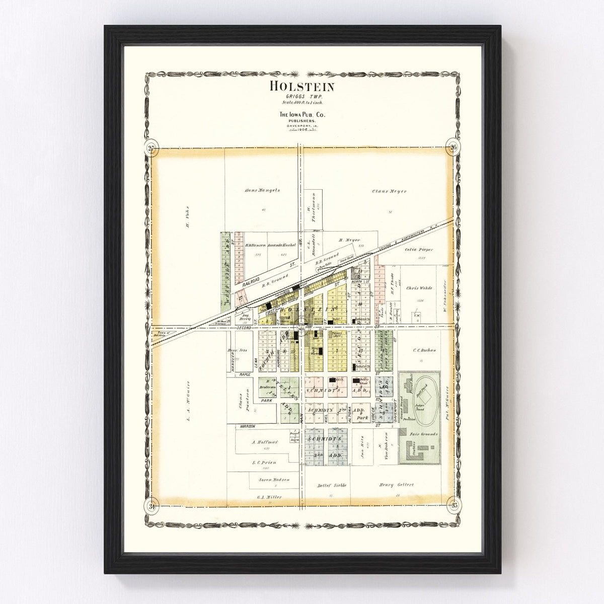Holstein Vintage Map 1906