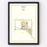 Arthur Vintage Map 1906