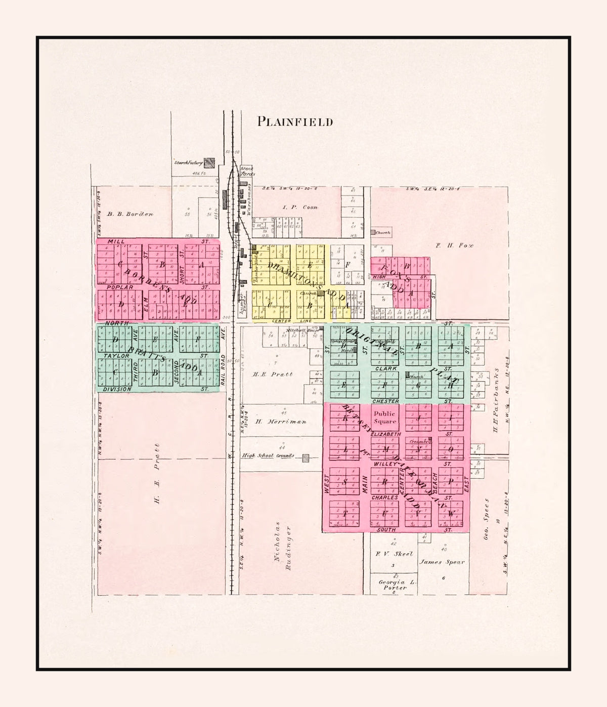 Preview of Vintage Map of Plainfield, Wisconsin 1906