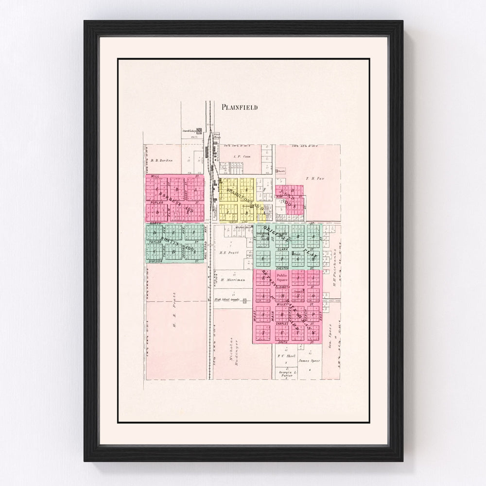 Plainfield Vintage Map 1906