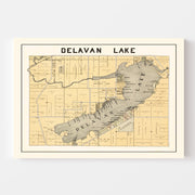 map of Delavan Lake
