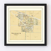 Walworth Vintage Map 1907