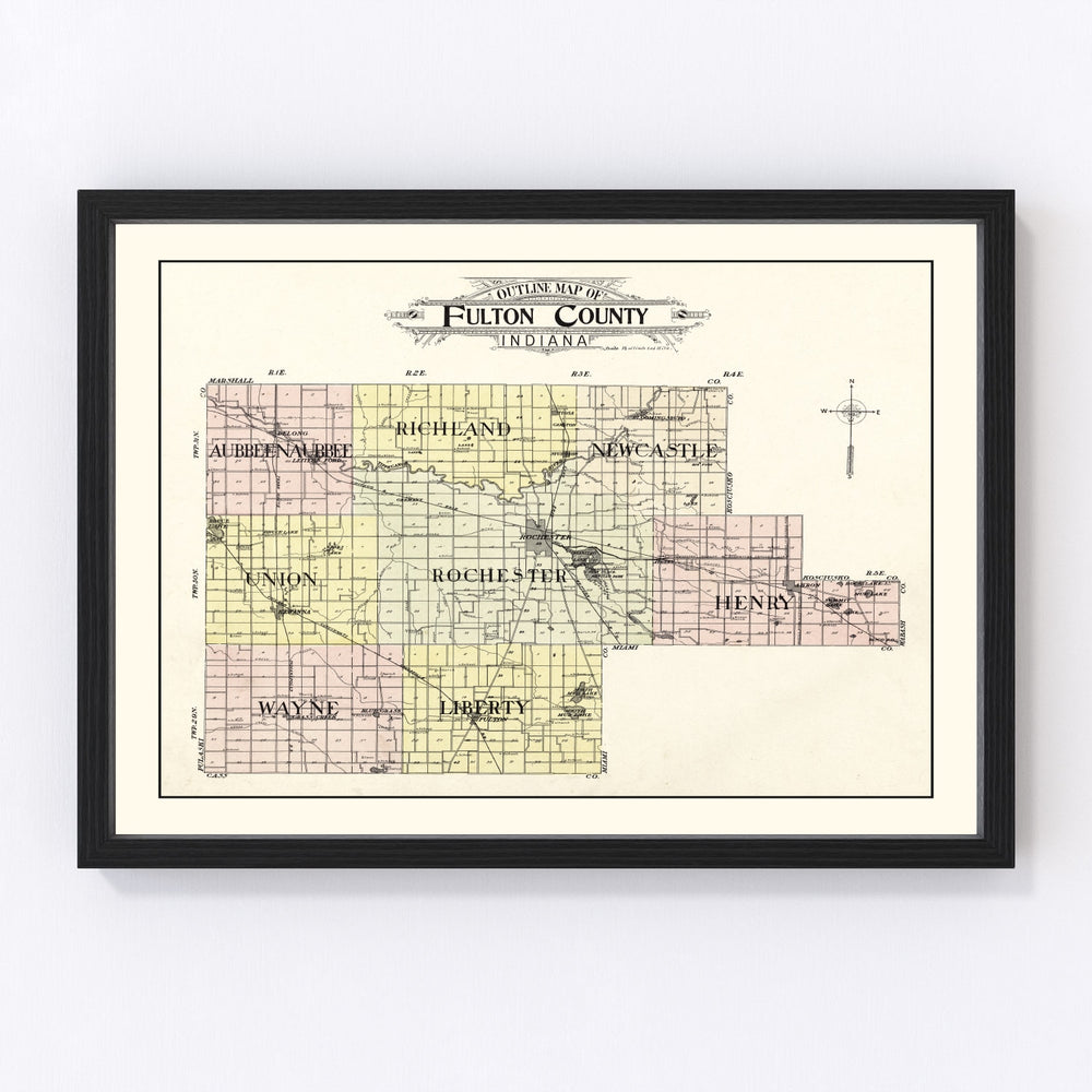 Fulton County Vintage Map 1907