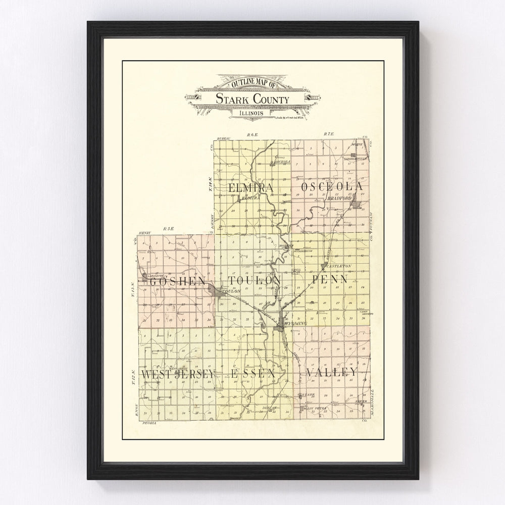 Stark County Vintage Map 1907