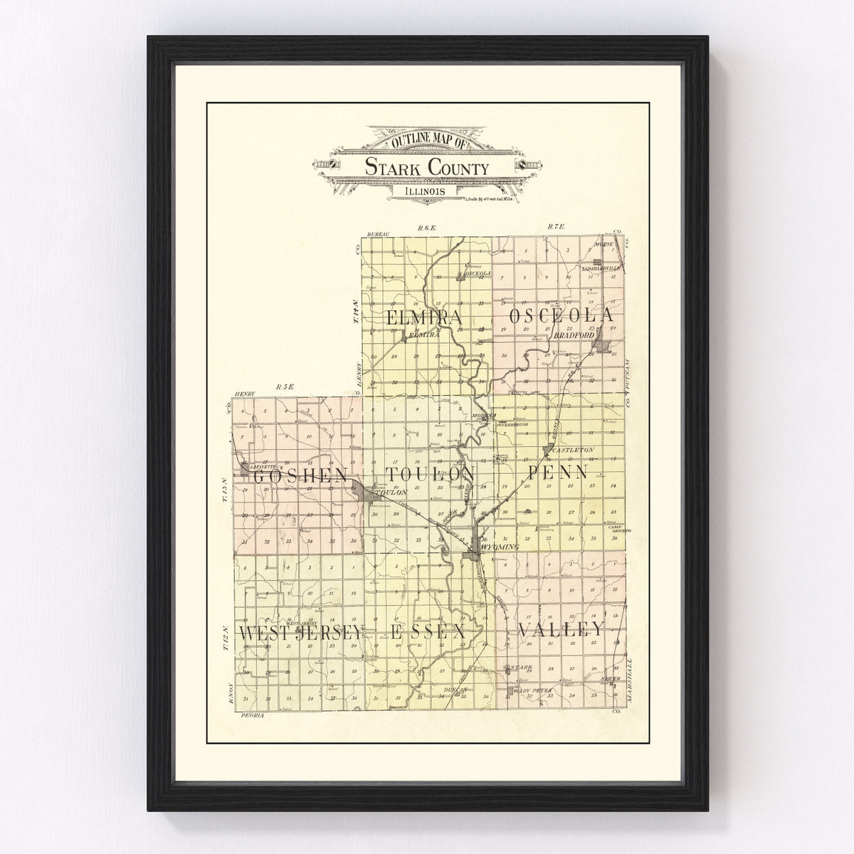 Stark County Vintage Map 1907