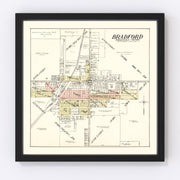 Bradford Vintage Map 1907