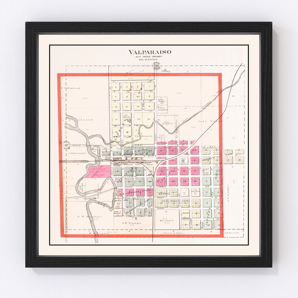 Valparaiso Vintage Map 1907