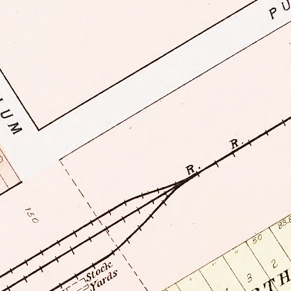 Restored historic details from the 1907 city map of Weston, Nebraska