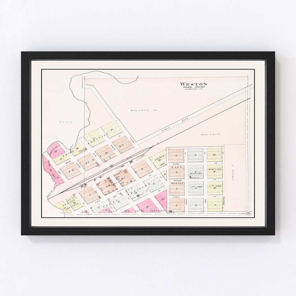 Weston Vintage Map 1907