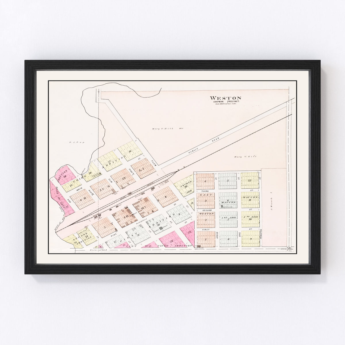 Weston Vintage Map 1907