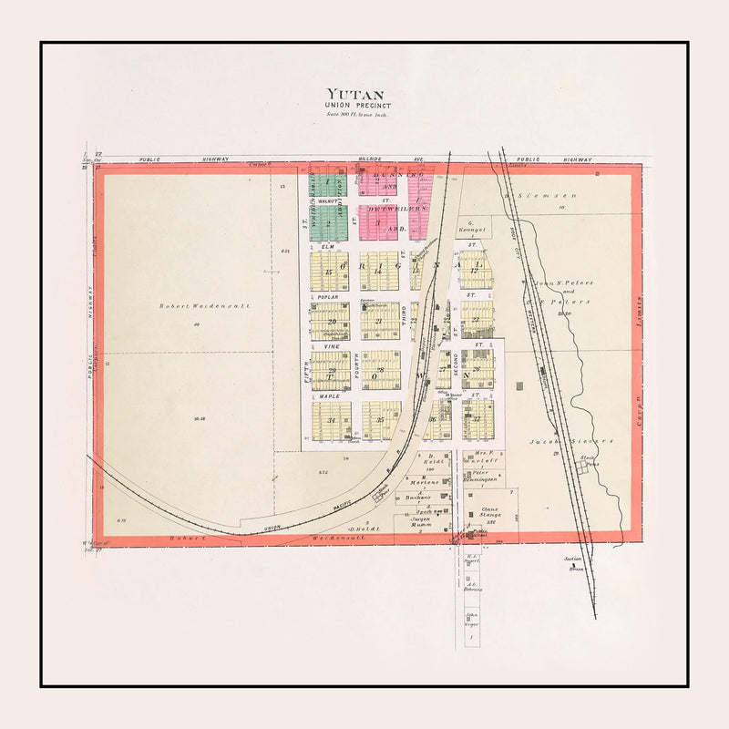 Size comparison using Vintage Map of Yutan, Nebraska 1907