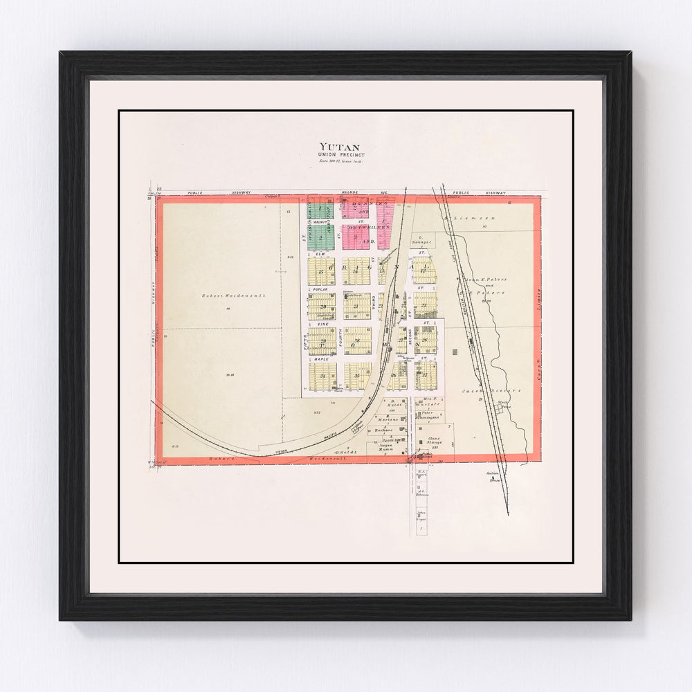 Yutan Vintage Map 1907