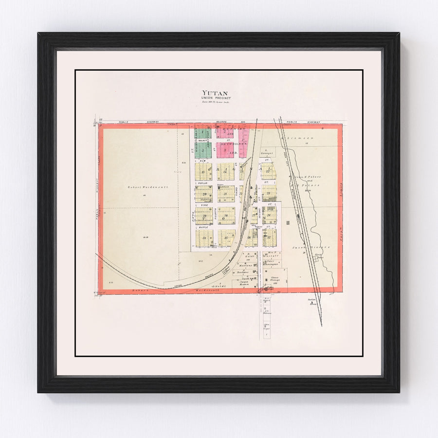 Yutan Vintage Map 1907