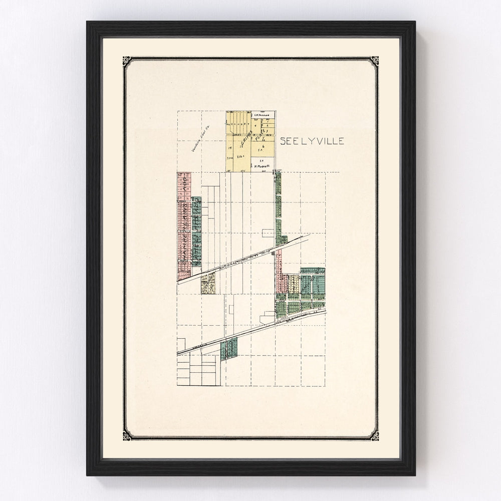 Seelyville Vintage Map 1907