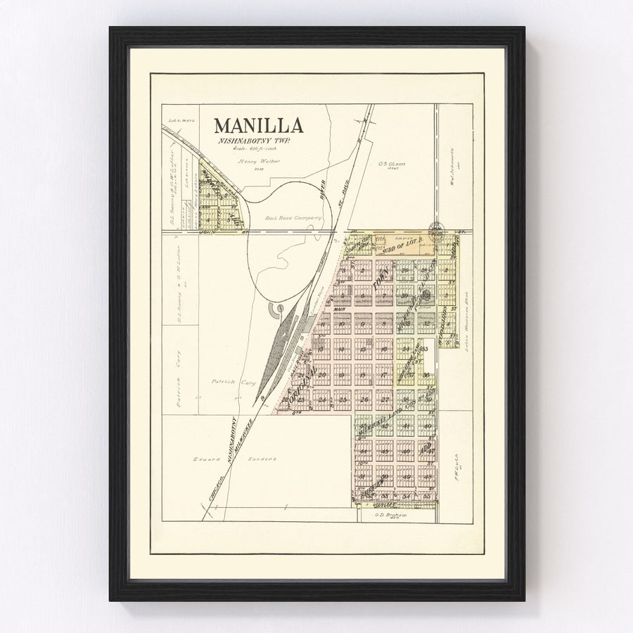 Manilla Vintage Map 1908