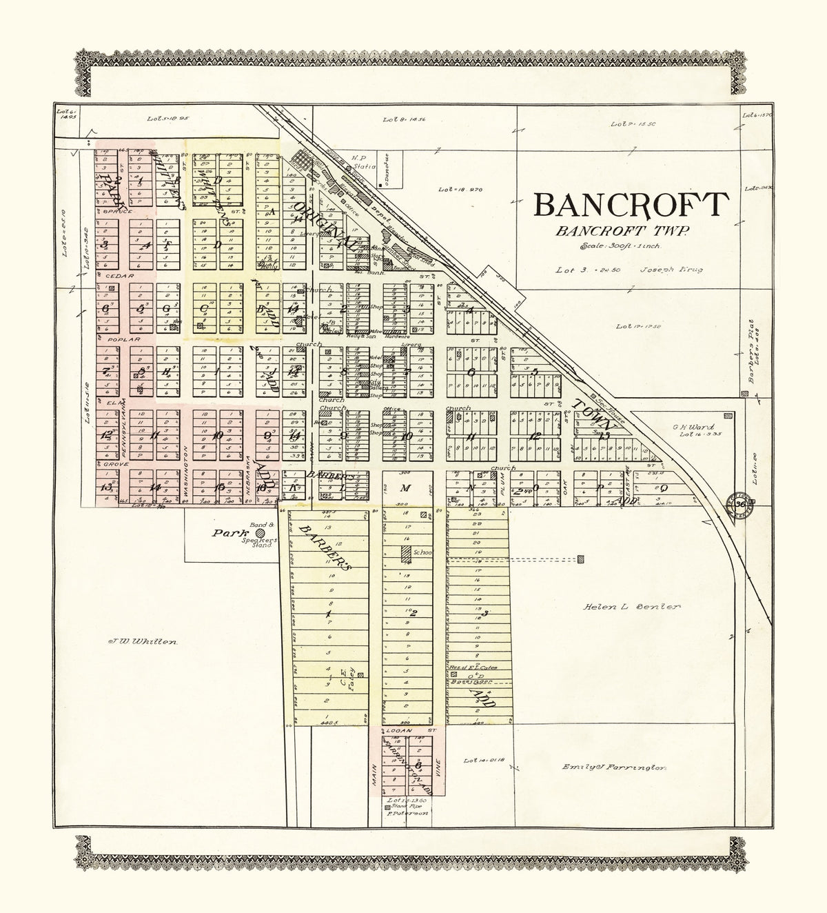 Preview of Vintage Map of Bancroft, Nebraska 1908
