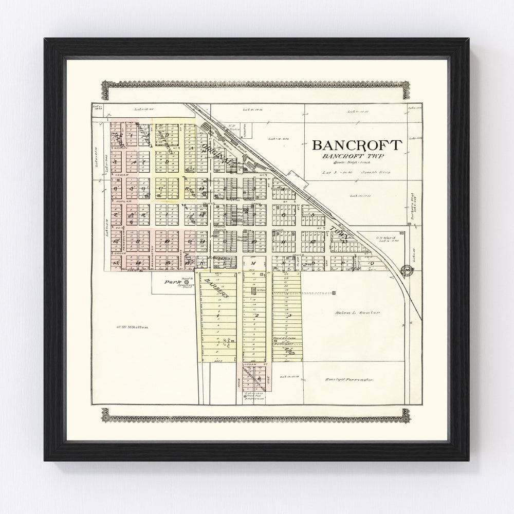 Bancroft Vintage Map 1908