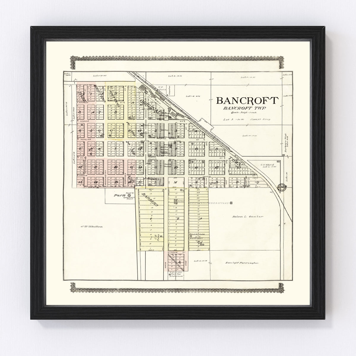 Bancroft Vintage Map 1908