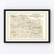 Cedar County Vintage Map 1908