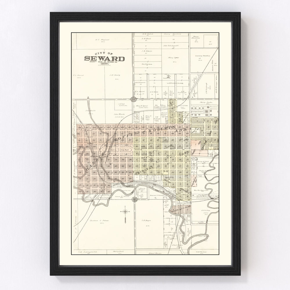 Seward Vintage Map 1908