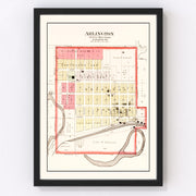 Arlington Vintage Map 1908