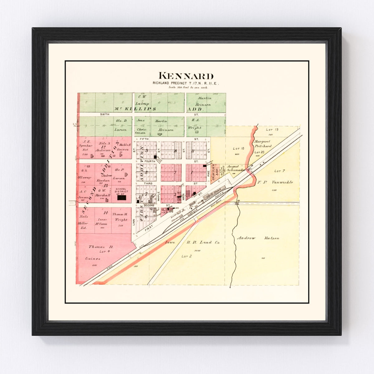 Kennard Vintage Map 1908