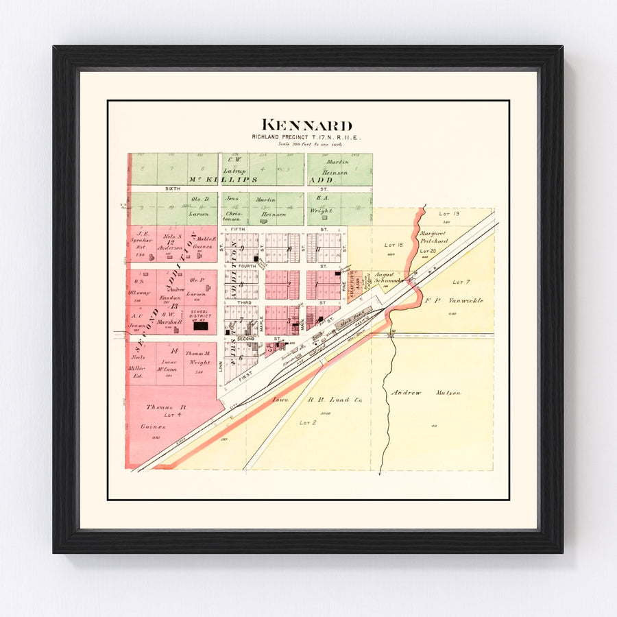 Kennard Vintage Map 1908