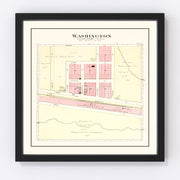 Washington Vintage Map 1908
